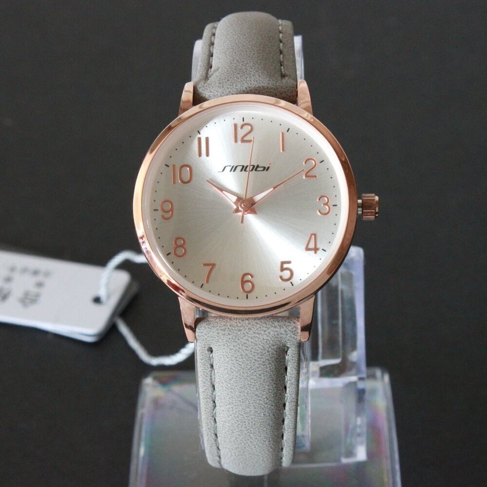 Ladies Easy Reader Dress Watch Silver Sunburst Dial Rose Gold-toned Case 30mm - Picture 3 of 13